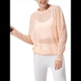 thumbnail image 1 of Blusa de Entrenamiento Holgada de Larga con Transparente para Mujer, Cuello Redondo y Mangas Largas Naranja Rosa XL, 1 of 10