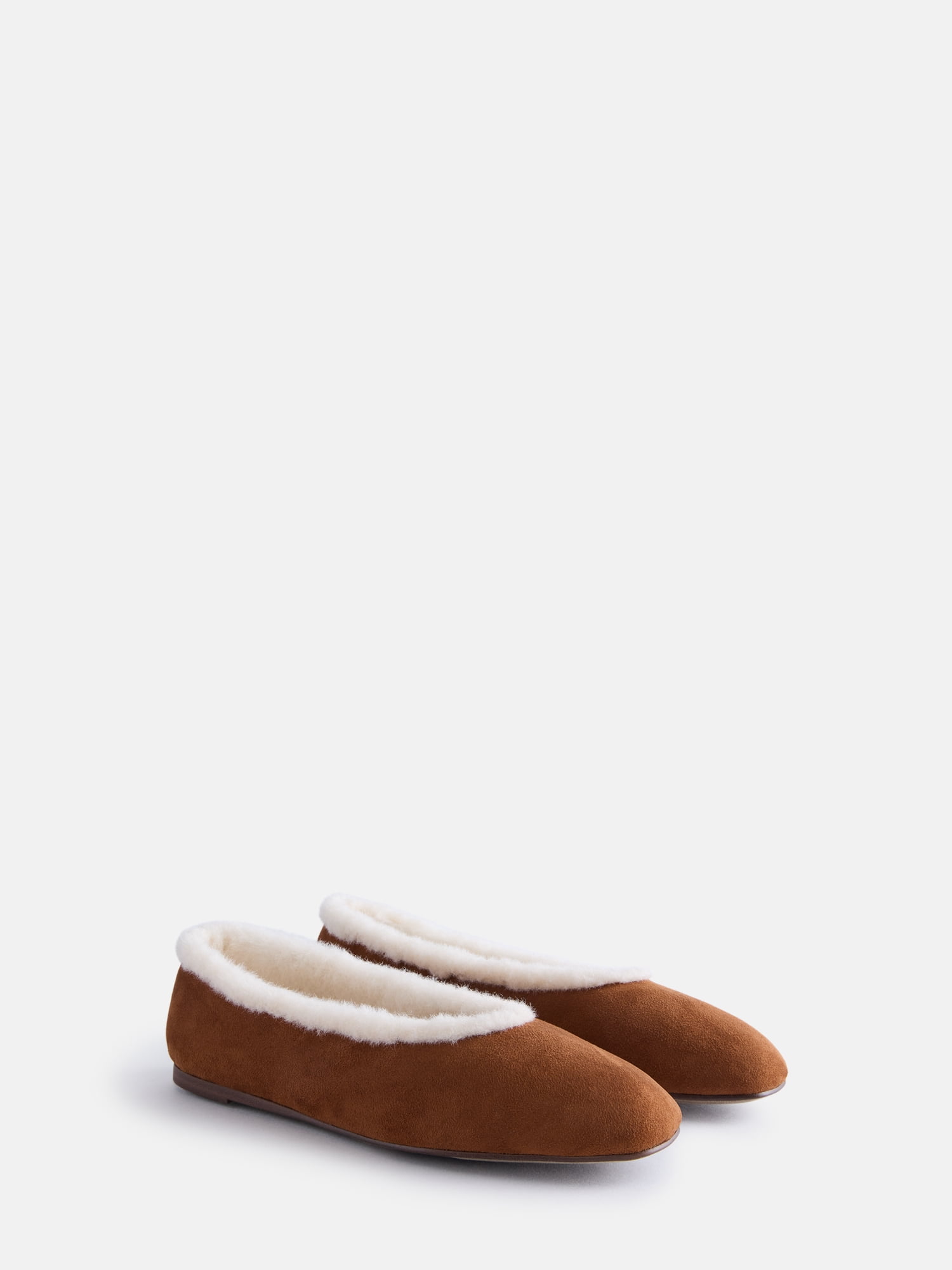 Madden NYC Women's Faux Sherpa Lined Ballet Flats
