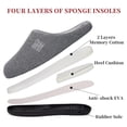 thumbnail image 2 of Men's Comfort Slippers Two-Tone Memory Foam Slipper, House Slippers for Men with Fuzzy Plush Lining Indoor and Outdoor, 2 of 7