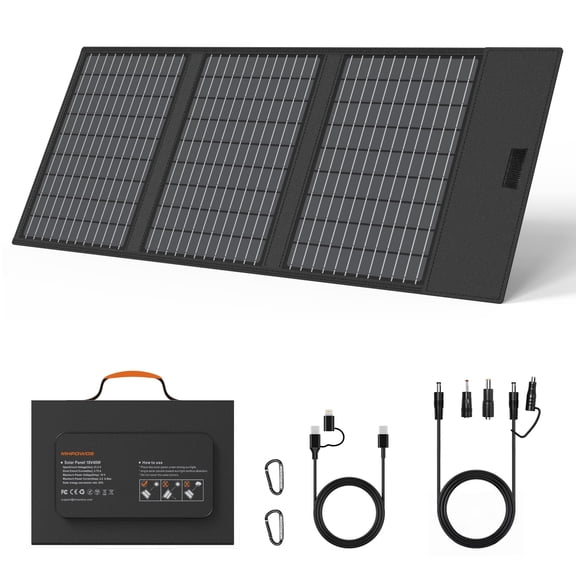 MHPOWOS 45W Portable Solar Panel Foldable USB Solar Charger QC3.0 PD3.0 Fast Charger for Camping Backpacking Phone Power Bank