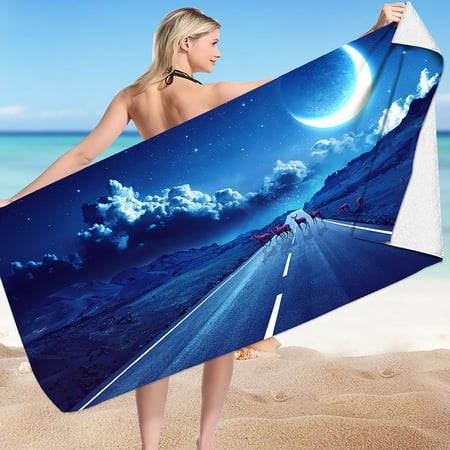 

Placemats Microfiber Beach Towel Super Lightweight Colorful Bath Towel Sandproof Beach Blanket Multi-Purpose Towel For Travel Swimming Pool 30X60 Inch