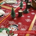 thumbnail image 2 of Mantel Individual de mezcla de lino y algodón con muñeco de nieve de 13X17 pulgadas, tapete lavable para mesa de comedor interior y exterior, mesa de cocina, 2 of 8