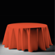 thumbnail image 4 of Mantel Para Mesa Redonda Medida 2.90 Diámetro Naranja, 4 of 6