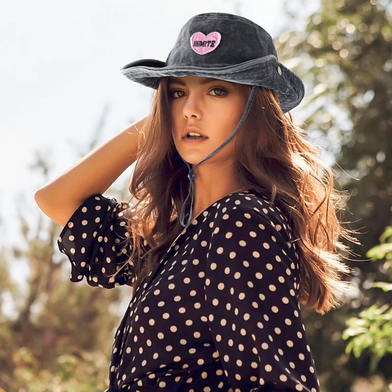 Wowstyle Bucket Hats for Women Dark Gray Packable Fisherman  display picture 3
