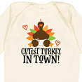 thumbnail image 4 of Inktastic Thanksgiving Cutest Turkey in Town Boys or Girls Long Sleeve Baby Bodysuit, 4 of 5