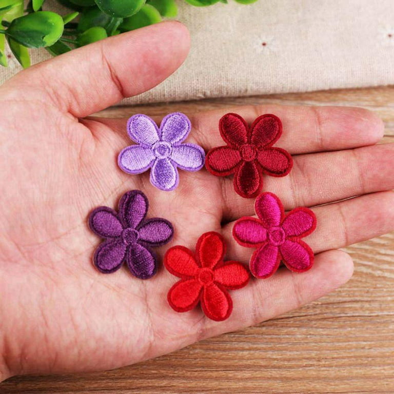 3Pcs Red,Pink,Purple Flower Iron On Patches Flower Applique Patches Patches  for Kids – the best products in the Joom Geek online store