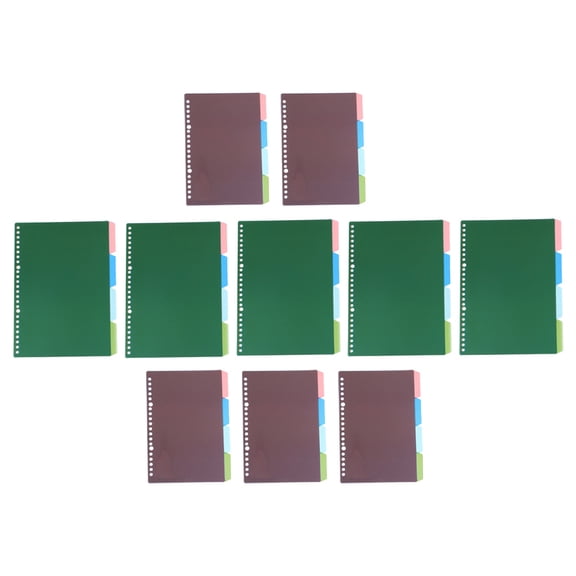 WHAMVOX 10 Sets of Daily Use Binder Dividers Office Binder Tabs Household Tab Dividers Book Supply