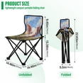 thumbnail image 3 of 600D Oxford Camping Chair Portable Foldable Chair Supports 220 lbs for Picnic, Fishing, Backpacking Cute Pig with Sunflower Field, 3 of 8