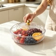 thumbnail image 4 of Clear Candy Bowl with Secure Lid, Large Transparent Fruit Serving Bowl, Food Grade Storage Container for Snacks, Cookie, Coffee Table Home Decor, 4 of 5