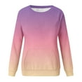 thumbnail image 5 of Jsaierl Women's Sweatshirts Funny Gradient Trendy Sweatshirts Crewneck Casual Sweater Tops Workout Long Sleeve Blouses Winter Saving, 5 of 5