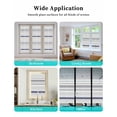 thumbnail image 6 of Window Privacy Film Navy Blue Stripes Stained Glass Window Film Decorative Sun Block Window Cover Grey White Geometric Country Line Window Clings Static Adhesive Sticker for Bathroom 17.7"x39.3", 6 of 7