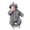 Gray, variant on Toddler Boys Girls Fleece Winter Bodysuit Solid Warm Long Sleeve Hooded Footed Romper for 0-12M