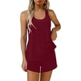 thumbnail image 5 of Nmnitkp 3 Piece Tankinis Swimsuits for Women, Back Cross Tummy Control Swim Bathing Suits, Athletic Plus Size Modest Swimwear, 5 of 5