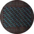 thumbnail image 1 of Ahgly Company Indoor Round Persian Light Blue Traditional Area Rugs, 7' Round, 1 of 4