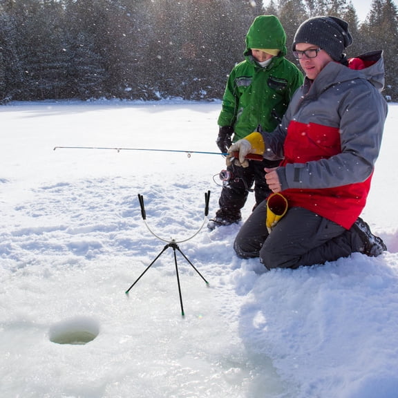 ROSENICE 1Pc Fishing Rod Display Rack for Ice Fishing with Sturdy Support