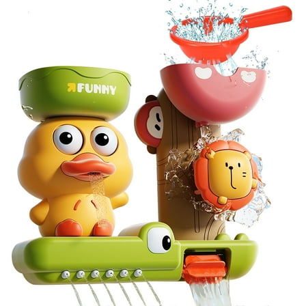 FVLOENG Baby Bath Toys for Kids Toddlers 1-3 Age-Bathtub Toy 1 2 3 Year Old Girl Boy,Preschool New Born Baby Bathtub Water Infant Toys,Durable Interactive Multicolor Infant Toy,3 Strong Suction Cups