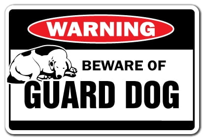 Property is patrolled by dogs CCTV Warning Safety External Sticker / Sign 