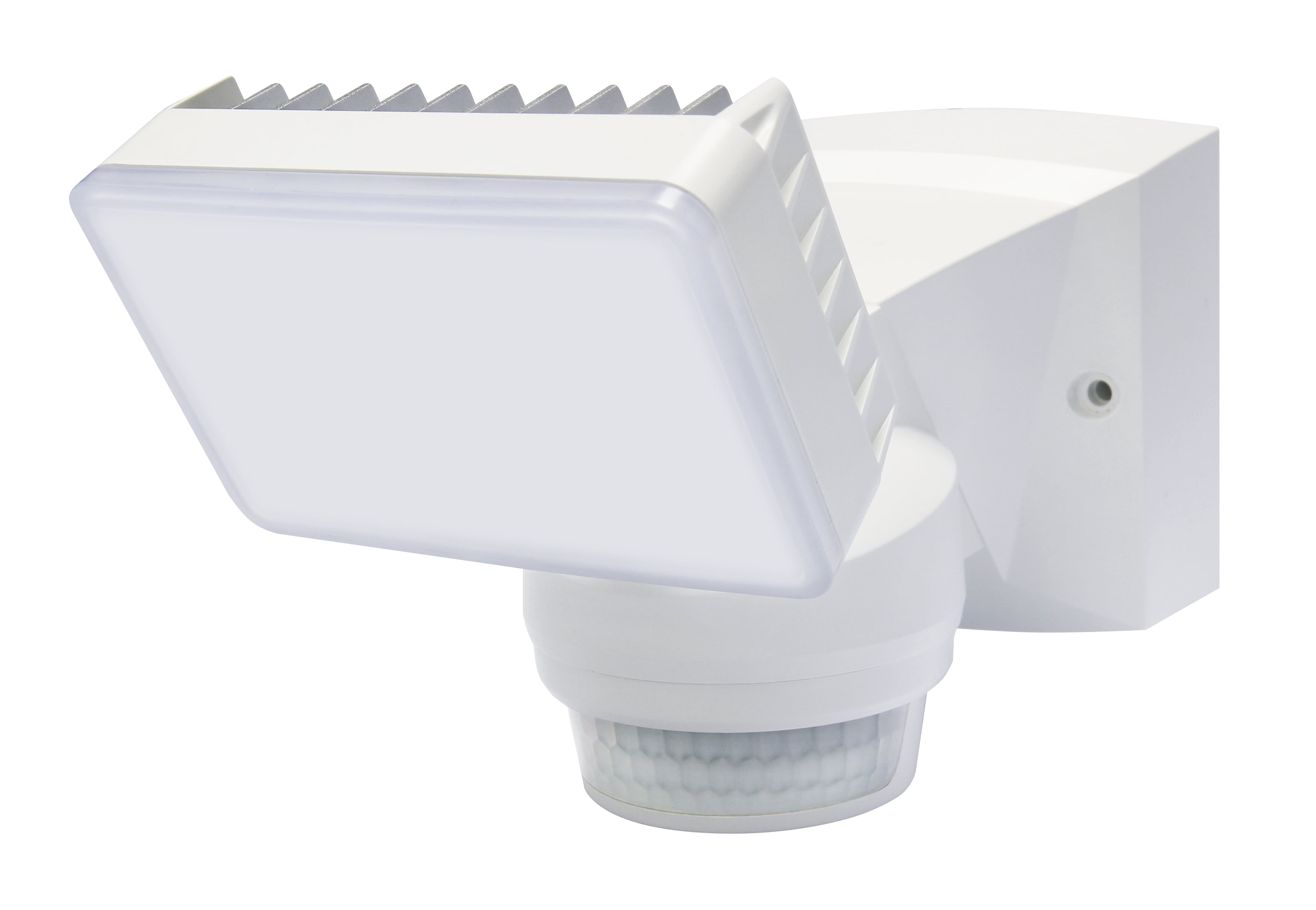 IQ America Motion Security Floodlight 1600 Lumen 180 deg 70ft detection Wall Eave Mount WH