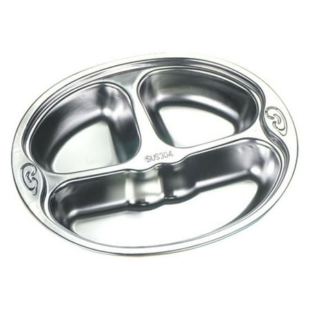 

Yannee Stainless Steel Divided Dinner Tray Lunch Container Food Plate for School