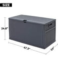 thumbnail image 2 of SUNCROWN Outdoor Storage Deck Box 120 Gallon Gray Wicker Pattern Container Cabinet Garden Patio Furniture, 2 of 4