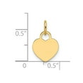 thumbnail image 2 of 10mm 14k Solid Yellow Gold Small Engravable Love Heart Charm Pendant Necklace for Women - .3 Grams, 2 of 2