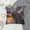thumbnail image 2 of Creowell Decorative Throw Pillow Covers Square Pillow Covers for Sofa Eagle Double Sided Throw Pillow Cases Soft Plush Decorative Cushion Cover for Living Room 12x12in, 2 of 5