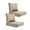 Beige, variant on Weatherproof Outdoor Square Seat Cushion Set, Pack of 2, Polyester Chair Cushions (Beige, 19x19x5 Seat & 16x19 Back)