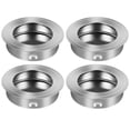 thumbnail image 1 of OUNONA 4 Pcs Plaque de Tirage en Acier Inoxydable Encastrée Argentée pour Portes d'Armoire Rénovation de Cuisine, 1 of 8