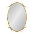 thumbnail image 2 of Kate and Laurel Rateau Modern Scalloped Oval Wall Mirror, 20 x 30, Gold, Elegant Wall Decor with Rounded Mirror and Scalloped Outer Frame for Trendy Concentric Design, 2 of 8