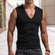 thumbnail image 2 of Camiseta sin mangas con estilo, camiseta sin mangas lavable de Color sólido que no se decolora, traje de verano para hombres, camisa para hombres, uso diario, 2 of 5