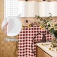 thumbnail image 2 of No Hook Shower Curtain with Built-in Rings - Farmhouse Barn Star Sunflower Washable Waterproof Fabric Bathroom Curtains for Hotel,Rentals, 72X 96 Inch Extra Long , Red Buffalo Plaid, 2 of 9