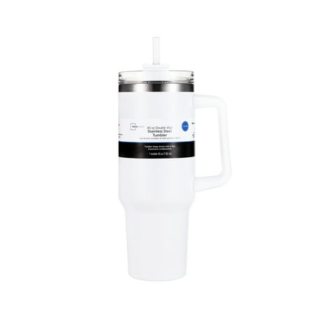Mainstays 40oz White Stainless Steel Double Wall Tumbler