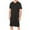 Black, variant on lmcalzta Mens Nightgown Short Sleeve Lounge Sleep Shirt Pajama Nightshirt Comfy Nightwear S-5XL