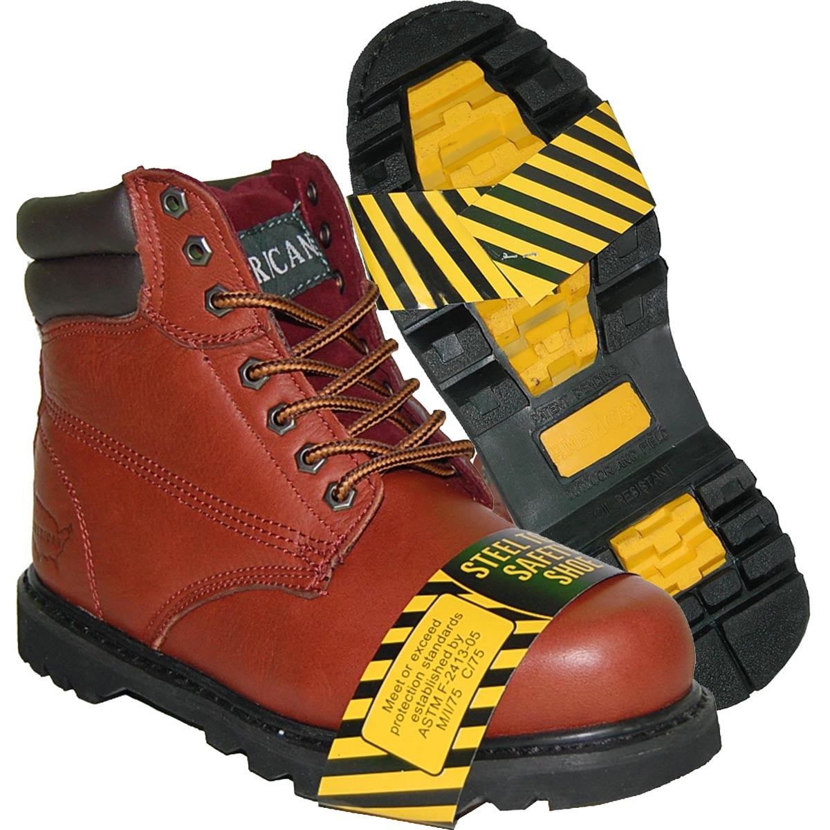 Krazy Shoe Artists KRAZY SHOE ARTISTS 6 inch Brown Genuine Leather