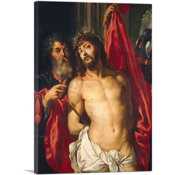 ARTCANVAS Christ with the Crown of Thorns Canvas Art Print by Peter Paul Rubens - Size: 26" x 18" (0.75" Deep)