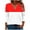 Red, variant on HAPIMO Women's Casual Loose Shirts Vacation Fashion Workout Color Block Tops V Neck Pullovers 3/4 Sleeve Tees Outfits Green L