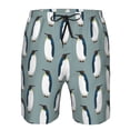 thumbnail image 3 of Salouo Penguin Pattern Swim Trunks for Men,Men's Hawaiian Bathing Suit Swimsuits Quick Dry Swimming Board Shorts Beach Shorts with Pockets-Medium, 3 of 6