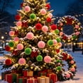 thumbnail image 5 of WWC Furry Christmas Ball Ornament Set, 12 pcs Soft Fluffy Plush Faux Fur Pom Pom Christmas Balls, Christmas Tree Decorations for Xmas Party, 5 of 8