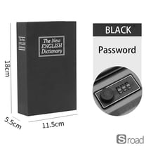Disguised Book Safe Box With Password Lock - Secret Hidden Security Storage Box For Cash, Jewelry, Valuables, Mini Dictionary Design For Home, Office, Travel