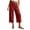 BC29_Wine, variant on Wide Leg Palazzo Capri Pants for Women Lightweight Drawstring Loose Flowy Dressy Capris Casual Summer Bottoms With Pockets Light Purple S