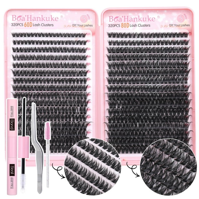 Extensor de pestañas Lash Clusters Boahankuke D Curl Volume