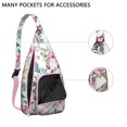 thumbnail image 2 of Waterproof Hiking Sling Backpack for Women – Lightweight Floral Crossbody Chest Bag with Adjustable Strap, Botanical Wildflower Travel Backpack for Outdoor & Everyday Use, 2 of 4