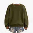 thumbnail image 4 of Women's Sweatshirt Crew Neck Long Sleeve "I'M READY FOR THE 'BER MONTHS" Pullover Cozy Autumn Book Pumpkin Spice Latte Graphic Loose Casual Tops Green L, 4 of 4