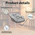 thumbnail image 2 of Outdoor Rocking Chair with Cushions, Large Sized and Metal Frame, Ergonomic Back Design for Garden, Porch, Patio and Various Space., 2 of 6