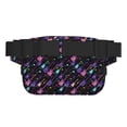 thumbnail image 3 of Xecao Guitare Colorée pour Sac Banane Double Couche pour Voyage Cyclisme Activités Extérieures avec Sangle Réglable et Poches Zippées, 3 of 9