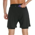 thumbnail image 7 of FEDTOSING Men's 2 in 1 Running Shorts Black Quick Dry Athletic Shorts With Pockets,up to 3XL, 7 of 7