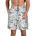 thumbnail image 1 of Fotbe Vintage Sailboats Trajes de Baño Estampados para Hombre, Shorts de Verano de Secado Rápido, Ropa de Playa, Bañadores-Medium, 1 of 6