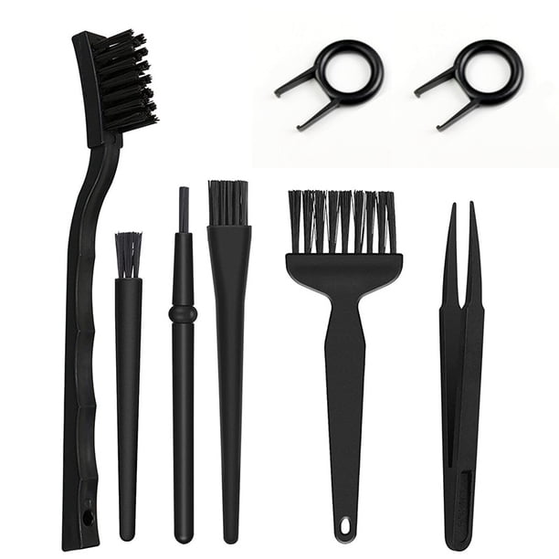 Kit de cepillo antiestático de nailon antiestático para limpiar PC, teclado, parte inferior conductora, cepillos para quitar el polvo de la placa base Cepillos antiestáticos