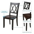 thumbnail image 6 of 5-Piece Dining Table Set Home Kitchen Table and Chairs Wood Dining Set (Black+Cherry), 6 of 10