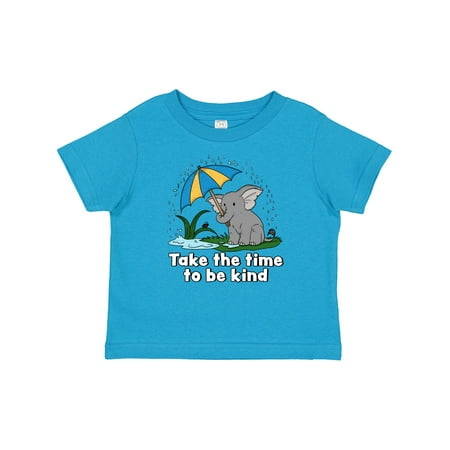 

Inktastic Take the Time to Be Kind with Cute Elephant and Umbrella Gift Baby Boy or Baby Girl T-Shirt